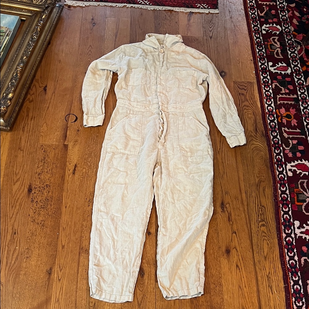 Mate The Label linen long sleeve jumpsuit